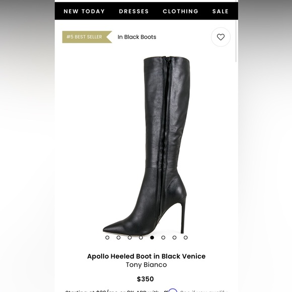 NWT Tony Bianco Apollo Black Venice Heeled Boot size 7 - Picture 3 of 16